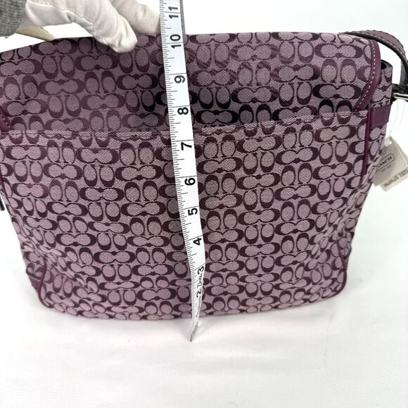 Coach F70283 Signature Messenger Plum - Picture 5 of 12